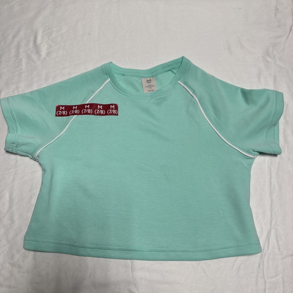Member's Mark Girls Sandwash Tee, Short Sleeve, Crewneck with Contrast Piping
